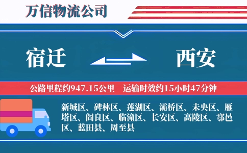 宿迁到西安物流公司