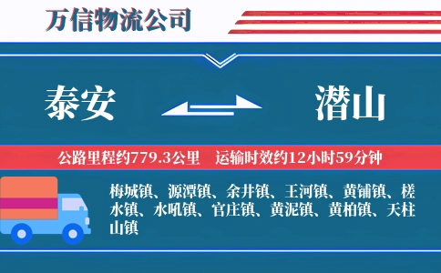 泰安到潜山物流公司