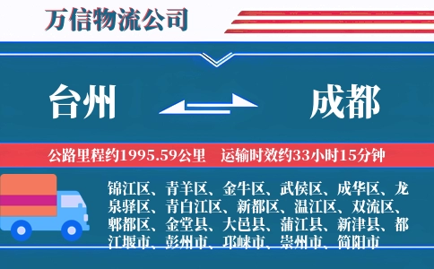 台州到成都物流公司