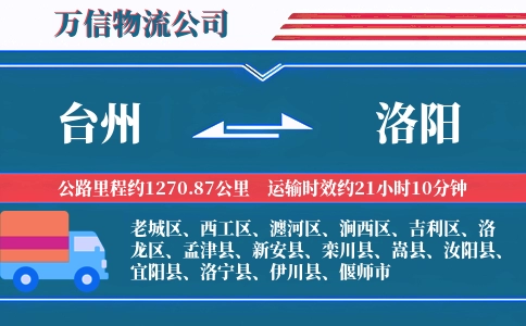 台州到洛阳物流公司