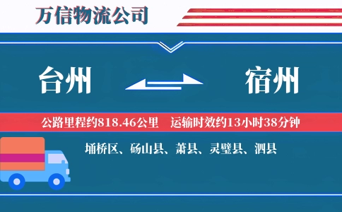 台州到宿州物流公司