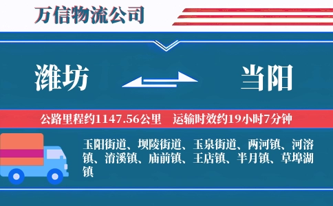 潍坊到当阳物流公司