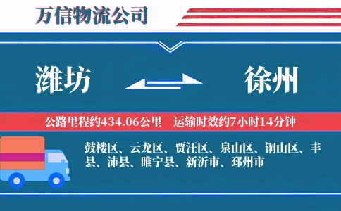 潍坊到徐州物流公司