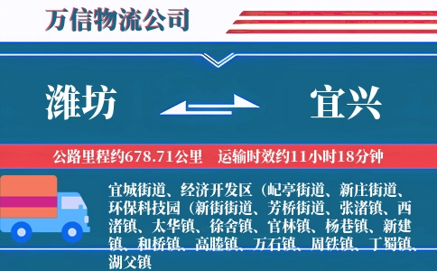 潍坊到宜兴物流公司