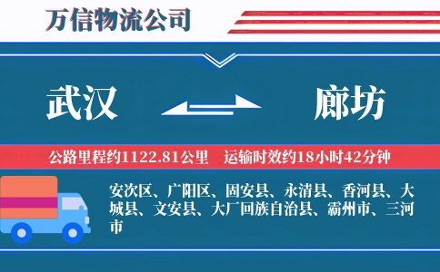武汉到廊坊物流公司