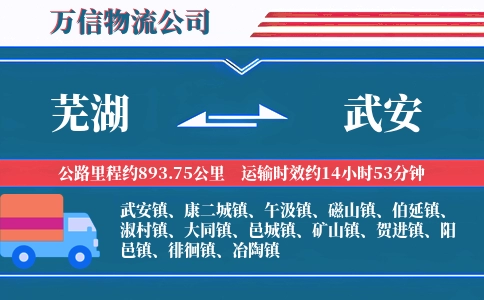 芜湖到武安物流公司