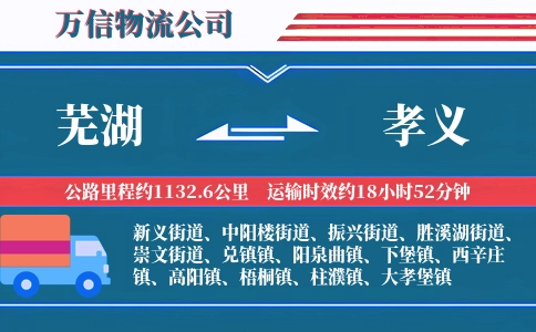 芜湖到孝义物流公司