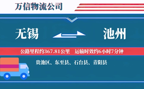 无锡到池州物流公司