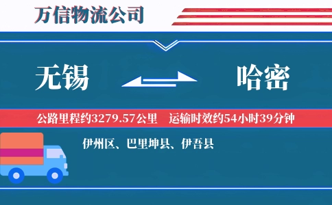 无锡到哈密物流公司