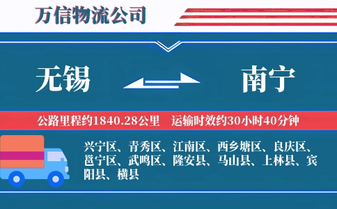 无锡到南宁物流公司