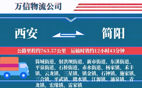 西安到简阳物流公司