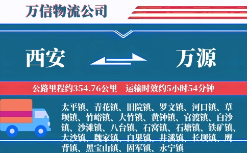 西安到万源物流公司