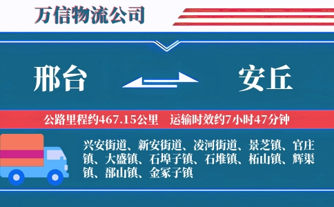 邢台到安丘物流公司