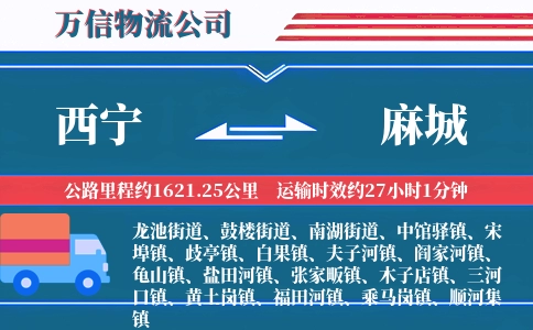 西宁到麻城物流公司