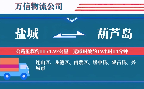 盐城到葫芦岛物流公司