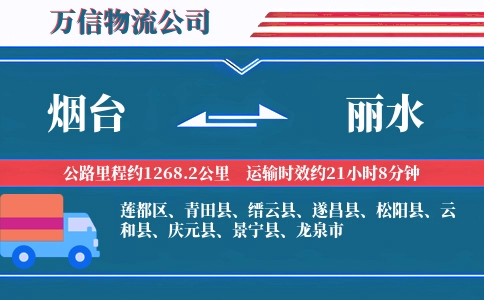 烟台到丽水物流公司