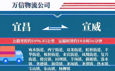 宜昌到宣威物流公司